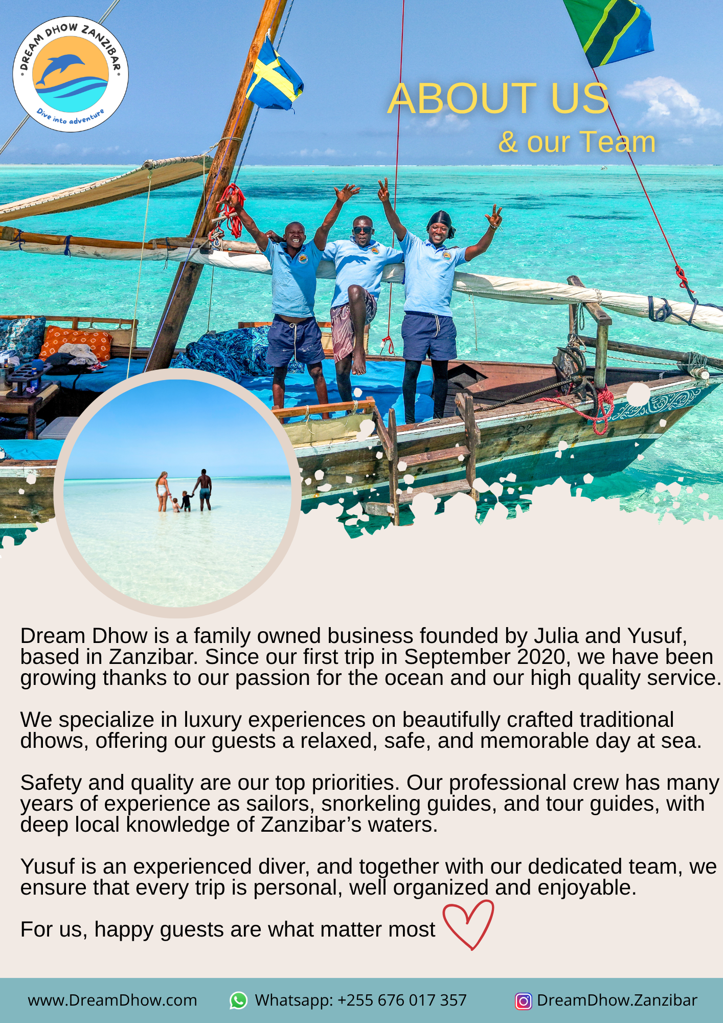 Dream Dhow Broshur - English - About us