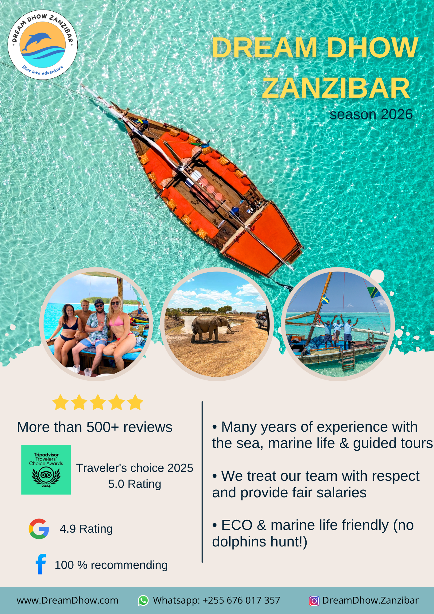 Dream Dhow Broshur - English - Front